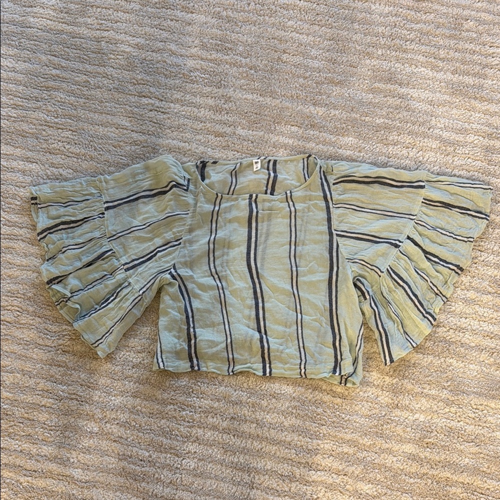 B.P Striped Flared Sleeve Blouse